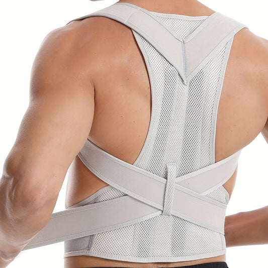 Correcteur de posture ergonomique pour hommes et femmes - Support dorsal confortable - Correction de la cyphose et de l'affaissement - Confortable et réglable pour un port toute la journée