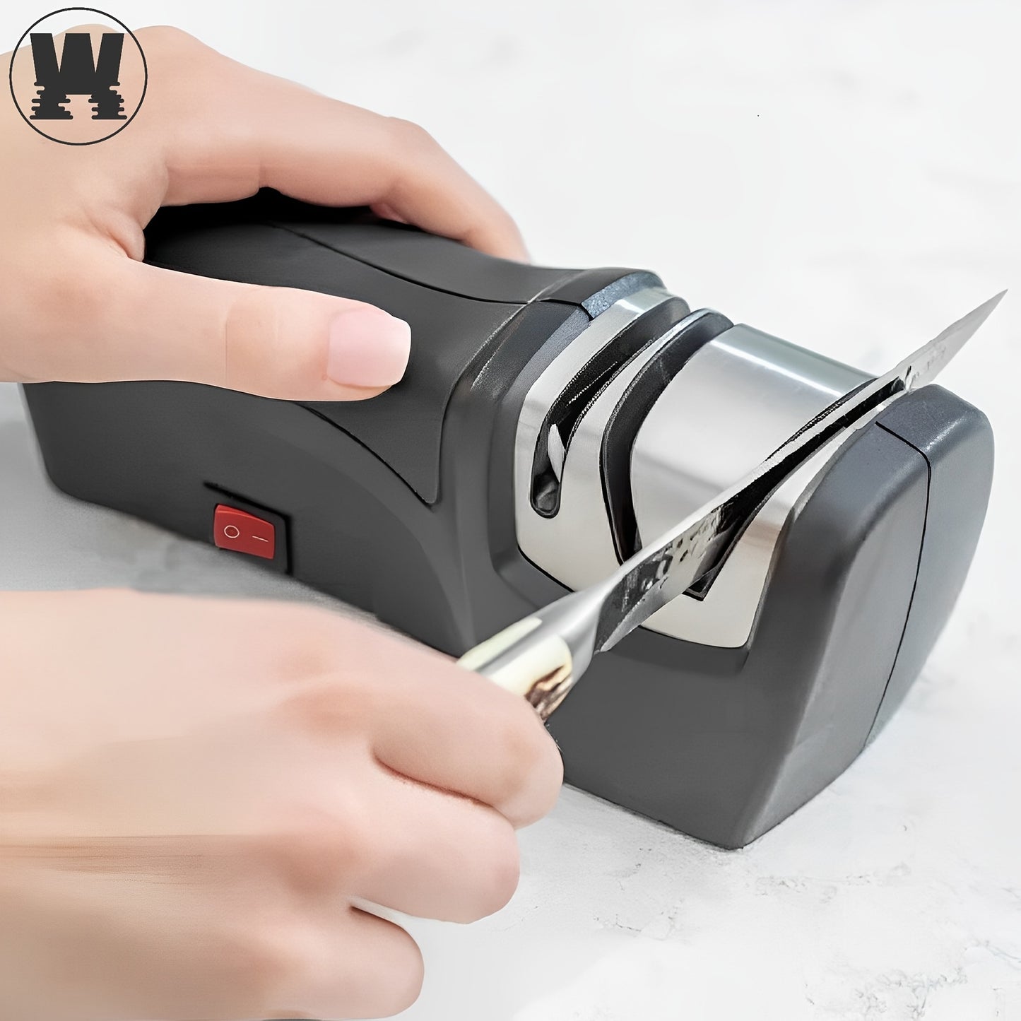 Title suggestion: Kitchen Knife Sharpener - 2-Stage Sharpening and Polishing Tool for Maintaining Precision, 20-Degree Angle - Essential Kitchen Equipment