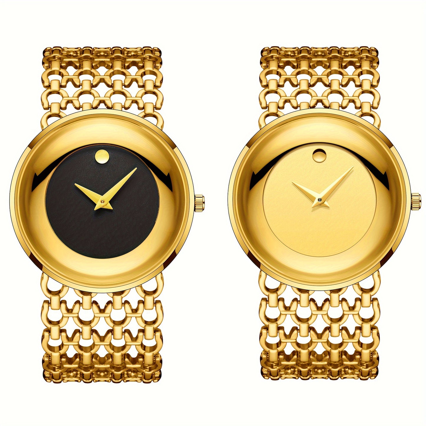 Luxury Quartz Watches Zinc Alloy Strap Zinc alloy needle with IP electroplating process, wear-resistant and fade-resistant, life Perfect Gifts for Her Eid Gifts 