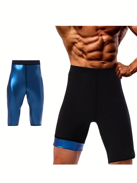 Short de compression de fitness pour hommes, haute élasticité, sauna, pour la course à pied, le yoga, la gym et les activités de plein air.