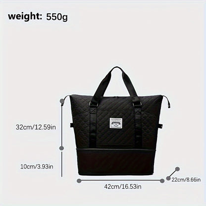 Sac De Voyage Spacieux, Sac De Sport En Nylon Imperméable Avec Séparation Sèche Et Humide, Sac De Bagages Portable Multifonctionnel